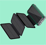 With Four-wire Large Solar Charging Unit Folding Wireless Charger Power Bank
